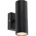 QAZQA Smart udendørs væglampe sort IP44 inkl. 2 wifi GU10 - Duo