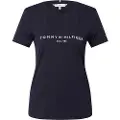 Tommy Hilfiger Tommy Hilfigertil kvinder. WW0WW31999 T-shirt i økologisk bomuld Logo navy (XS), Casual, Korte ærmer, Økologisk bomuld, Bæredygtig, Blå