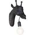 QAZQA Vintage væglampe sort - Animal Giraf