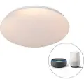QAZQA Smart moderne loftslampe hvid 38 cm inkl. LED og RGB - Iene