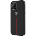 Ferrari Feomshcp12lbk Iphone 12 Pro Max Off Track Leather Nylon Stripe Telefon Etui