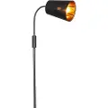QAZQA Moderne gulvlampe sort - Carmen