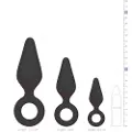 EasyToys - ring analsæt - 3 stk (sort)