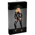 Noir - Skinnende, langærmet catsuit (sort)