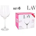 LAV Sæt Med 6 Vin-/vandglas Fame High 395ml
