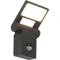 QAZQA Udendørs væglampe antracit inkl. LED IP54 med bevægelsessensor - Zane