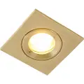 QAZQA Moderne indbygget spotlight guld firkantet IP44 - Xena