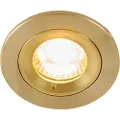 QAZQA Moderne indbygningsspotlight guld rund IP44 - Xena Round
