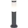 QAZQA Antracitgrå stolpelampe 45 cm IP44 - Rox