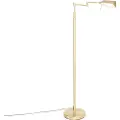 QAZQA Gulvlampe messing inkl. LED med touch-dæmper - Notia