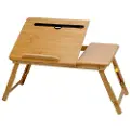24hShop Sammenklappeligt Computerbord I Bambus