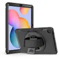 24hShop Foderal med roterbart stativ til Samsung Galaxy Tab S6 Lite Sort