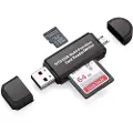 24hShop 4 i 1 Memorycardslæser med USB & MicroUSB