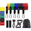 24hShop 11-deles Træningsbånd med håndtag - Prof-version