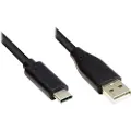 Goobay USB-A <-> USB-C - 0.1m - Sort