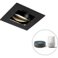 QAZQA Moderne smart indbygget spotlight sort inkl. WiFi GU10 - Artemis