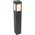 QAZQA Stående udendørslampe sort 80 cm med lysdæmper og sensor på solenergi - Charlotte