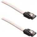 Dutzo Sleeved SATA kabel - Hvid - 1 m