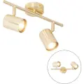 QAZQA Moderne loftslampe messing 2-lys justerbar - Jeana
