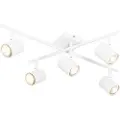 QAZQA Moderne loftslampe hvid 5-lys justerbar firkantet - Jeana