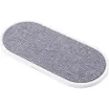 Gear Wireless Dual QI Charger USB-C Port 2x10W White with Grey Textile