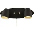 Aneta Lighting - Væglampe, dobbelt, Sandnes - Sort - Væglamper - - Homeroom