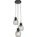 QAZQA Design pendellampe sort 3-lys - Raga