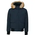 Superdry Superdrytil mænd. M5011113A Everest marineblå bomberjakke (XXL), Casual, Polyester, Lange ærmer
