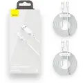 Baseus Simple Wisdom USB-A / USB-C-kabel - 1.5m, 2 Stk. - Hvid