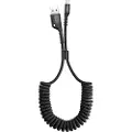 Baseus Fish Eye Spring Lightning Kabel - 1m - Sort
