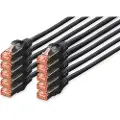 Digitus Professional patch cable - 1 m - black - Sort - 1 meter