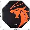 Dutzo Pyro Gaming Floor mat - Sort / Orange