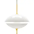 Fritz Hansen Hængelampe CLAM 55 cm, hvid/messing, Fritz Hansen