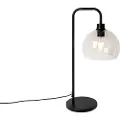 QAZQA Moderne bordlampe sort med røgskærm - Maly