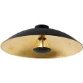 QAZQA Vintage loftslampe sort med guld 60 cm - Emilienne