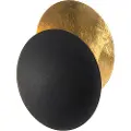 QAZQA Moderne væglampe sort med guld - Sunrise
