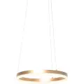 QAZQA Design pendellampe guld 40 cm inkl. LED 3-trins dæmpbar - Anello