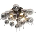 QAZQA Design loftslampe sort med røgglas 4-lys - Explode