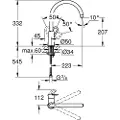 GROHE BauLoop køkkenarmatur, krom