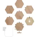 Nanoleaf Elements Wood Lock Hexagones Startsæt Med 7 Paneler