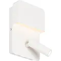 QAZQA Væglampe hvid inkl. LED med USB og læselampe med switch - Robin