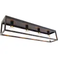 QAZQA Industriel loftslampe sort 99,5 cm 4-lys - Cage