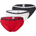 Tommy Hilfiger Tommy Hilfigertil kvinder. UW0UW02828 3 pak logotrusser med logo i marineblå, rød og hvid (XS), Afslappet, Økologisk bomuld, Bæredygtig