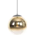 QAZQA Art Deco pendellampe sort med guld glas 33 cm - Pallon