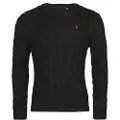 Ralph Lauren Polo Ralph Laurentil mænd. 710775885012 Bomuldstrøje i sort ecru strikket jersey (L), Casual
