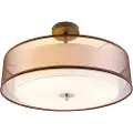 QAZQA Smart loftlampe brun med hvid 50 cm 3-lys inkl. 3 Wifi A60 - Drum Duo