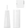 Brabantia Toiletbørsteholder, toiletpapirholder og reservepapirstativ i et sæt RENEW, hvid,