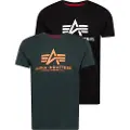 Alpha industries Basic T-shirt Med Korte ærmer 2 Enheder