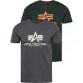 Alpha industries Basic T-shirt Med Korte ærmer 2 Enheder