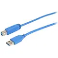 Prokord Usb-kabel 0.5m. Usb A Usb B Blå